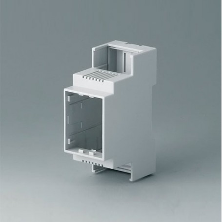 B6701102 / Caja para rail DIN RAILTEC C, 2 módulos, Vers. II - PC (UL 94 V-0) - light grey - 36x90x58mm