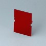 B6601480 / Panel frontal, 2 módulos, Vers. VI - PC (UL 94 V-0) - red transparent - 32x42mm