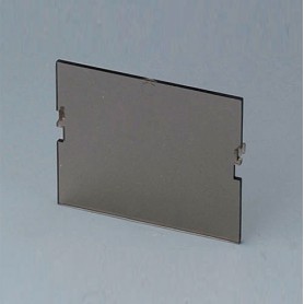 B6602580 / Panel frontal, 3 módulos, Vers. VI - PC (UL 94 V-0) - smoked glass - 42x49mm