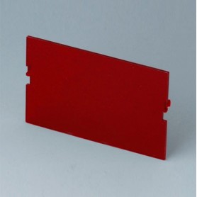 B6603480 / Panel frontal, 4 módulos, Vers. VI - PC (UL 94 V-0) - red transparent - 67x42mm