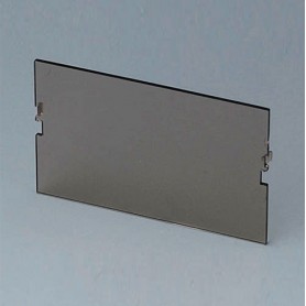 B6603580 / Panel frontal, 4 módulos, Vers. VI - PC (UL 94 V-0) - smoked glass - 67x42mm