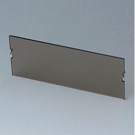 B6604580 / Panel frontal, 6 módulos, Vers. VI - PC (UL 94 V-0) - smoked glass - 102x42mm