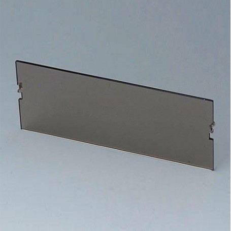 B6604580 / Panel frontal, 6 módulos, Vers. VI - PC (UL 94 V-0) - smoked glass - 102x42mm