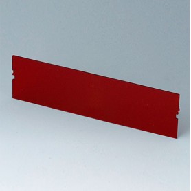B6605480 / Panel frontal, 9 módulos, Vers. VI - PC (UL 94 V-0) - red transparent - 155x42mm