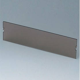 B6605580 / Panel frontal, 9 módulos, Vers. VI - PC (UL 94 V-0) - smoked glass - 155x42mm