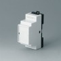 B6501110 / RAILTEC B, caja para carril DIN de 2 módulos, Vers. V - PPO - light grey - 35x86x58mm