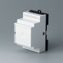 B6502110 / RAILTEC B, caja para carril DIN de 3 módulos, Vers. V - PC - light grey - 52,5x86x58mm