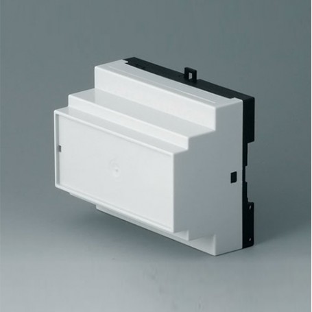 B6504113 / RAILTEC B, caja para carril DIN de 6 módulos, Vers. III - PC - light grey - 105x86x59mm