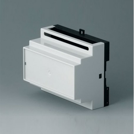 B6504117 / RAILTEC B, caja para carril DIN de 6 módulos, Vers. IV - PC - light grey - 105x86x59mm