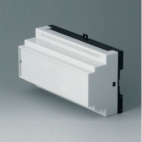 B6505110 / RAILTEC B, caja para carril DIN de 9 módulos, Vers. V - PC - light grey - 157x86x59mm