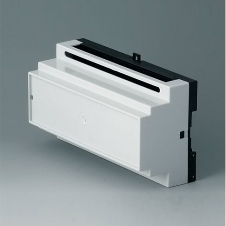 B6505117 / RAILTEC B, caja para carril DIN de 9 módulos, Vers. IV - PC - light grey - 157x86x59mm