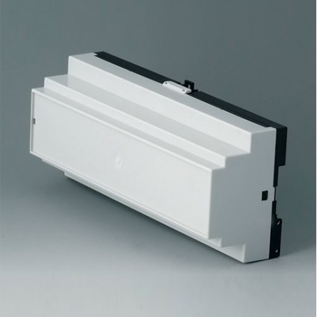 B6506113 / RAILTEC B, caja para carril DIN de 12 módulos, Vers. III - PC - light grey - 210x90x58mm