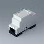 B6511112 / RAILTEC B, caja para carril DIN de 2 módulos, Vers. XII - PC - light grey - 35x86x58mm