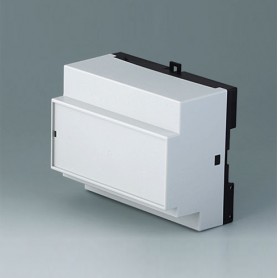 B6514113 / RAILTEC B, caja para carril DIN de 6 módulos, Vers. XIII - PC - light grey - 105x86x59mm
