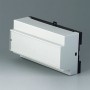 B6515112 / RAILTEC B, caja para carril DIN de 9 módulos, Vers. XII - PC - light grey - 157x86x59mm