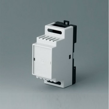 B6501114 / RAILTEC B, caja para carril DIN de 2 módulos, Vers. I - PC - light grey - 35x86x58mm