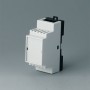 B6501115 / RAILTEC B, caja para carril DIN de 2 módulos, Vers. II - PC - light grey - 35x86x58mm