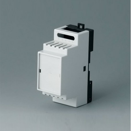 B6501118 / RAILTEC B, caja para carril DIN de 2 módulos, Vers. IV - PC - light grey - 35x86x58mm
