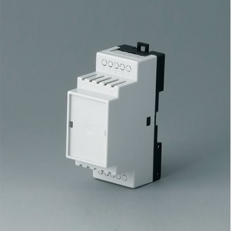 B6501119 / RAILTEC B, caja para carril DIN de 2 módulos, Vers. V - PC - light grey - 35x86x58mm