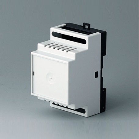 B6502114 / RAILTEC B, caja para carril DIN de 3 módulos, Vers. I - PC - light grey - 52,5x86x58mm