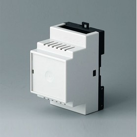 B6502115 / RAILTEC B, caja para carril DIN de 3 módulos, Vers. II - PC - light grey - 52,5x86x58mm