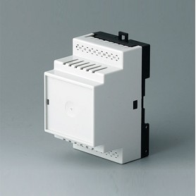 B6502119 / RAILTEC B, caja para carril DIN de 3 módulos, Vers. V - PC - light grey - 52,5x86x58mm