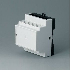 B6503115 / RAILTEC B, caja para carril DIN de 4 módulos, Vers. II - PC - light grey - 70x86x58mm