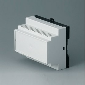 B6504116 / RAILTEC B, caja para carril DIN de 6 módulos, Vers. III - PC - light grey - 105x86x59mm
