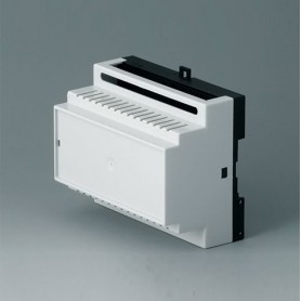 B6504118 / RAILTEC B, caja para carril DIN de 6 módulos, Vers. IV - PC - light grey - 105x86x59mm