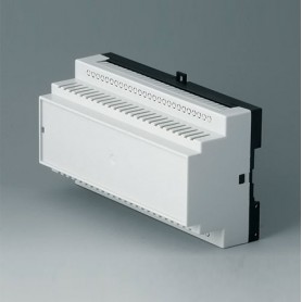 B6505119 / RAILTEC B, caja para carril DIN de 9 módulos, Vers. V - PC - light grey - 157x86x59mm