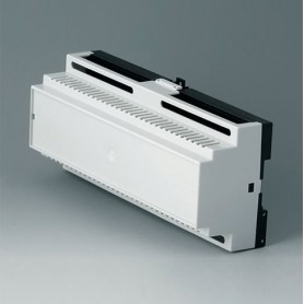 B6506114 / RAILTEC B, caja para carril DIN de 12 módulos, Vers. I - PC - light grey - 210x90x58mm