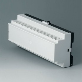 B6506116 / RAILTEC B, caja para carril DIN de 12 módulos, Vers. III - PC - light grey - 210x90x58mm