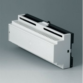 B6506118 / RAILTEC B, caja para carril DIN de 12 módulos, Vers. IV - PC - light grey - 210x90x58mm
