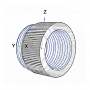 3545.16.20 / Adaptador de latón niquelado sin junta tórica (Rosca exterior Pg 16 / Rosca interior Métrica M20x1.5)