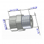 3755.13.25 / Adaptador sintético (Rosca exterior Pg 13 / Rosca interior Métrica M25x1.5)
