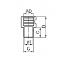 5128.021.225 / Conector sintético separable para ROHRflex®-Duo V0 (UL 94) - Diámetro externo Ø 21.2 mm (M25x1.5)