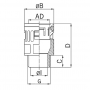 5020.049.229 / Conector Recto para conducto sintético CON SELLADO CÓNICO V0 (UL 94) - Diámetro Ext. Ø 34.5 mm - Pg 29