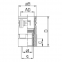 5020.075.207 / Conector Recto para conducto sintético Rosca interior latón niquelado V0 (UL 94) - Diám.Ext.Ø 10.0 mm - Pg 7