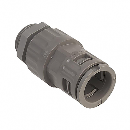 5020.031.020 / Conector Recto para conducto sintético con alivio de tensión integrado HB (UL 94) - Diám.Ext.Ø 15.8 mm - M20x1.5