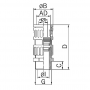 5020.031.050 / Conector Recto para conducto sintético con alivio de tensión integrado HB (UL 94) - Diám.Ext.Ø 42.5 mm - M50x1.5