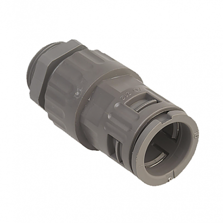 5020.034.011 / Conector Recto para conducto sintético con alivio de tensión integrado HB (UL 94) - Diám.Ext.Ø 15.8 mm - Pg 11