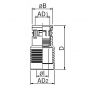 5601.015.221 / Conector Reductor de acoplamiento V0 (UL 94) - Diám. Ext. Ø 15.8 mm