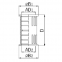 5020.066.203 / Conector Reductor de acoplamiento con acople rápido V0 (UL 94) - Diám. Ext. Ø 34.5 mm