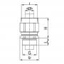 1165.10 / Adaptador AGRO Progress® de latón niquelado con prensaestopas integrado - Ext. M10x1.0 / Int. M10x1.0