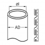 2540.707.011 / Conducto metálico de protección EMC estanco a líquidos - Diámetro: Ext. 14 mm / Int. 11 mm
