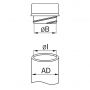 5031.028.007 / Buje estabilizador de latón para prensaestopas de conducto Diám. Tubo: Ext. 10 mm / Int. 7.0 mm]