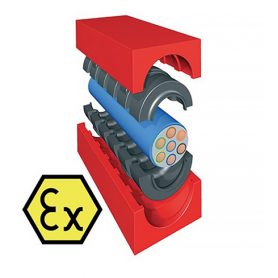 QF20150X / Módulo TCM-EX Quick-Fix con núcleo (CFS-T para profundidad de instalación) - Al 15 mm / An 15 mm / Diam. 0 + 3-9 mm