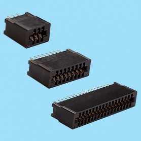 5470 / Conector para borde de carta recto - Paso 2,54 mm