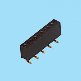 8366 / Conector recto simple fila pin torneado SMD - Paso 1.27 mm