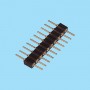8370 / Conector macho recto  simple fila pin torneado - Paso 2.00 mm